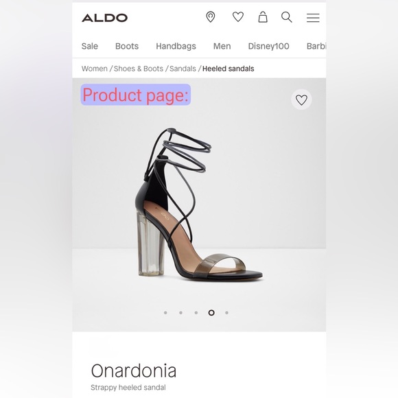 NWT - ALDO Size 8.5, Strappy Heeled Sandal - Picture 8 of 9